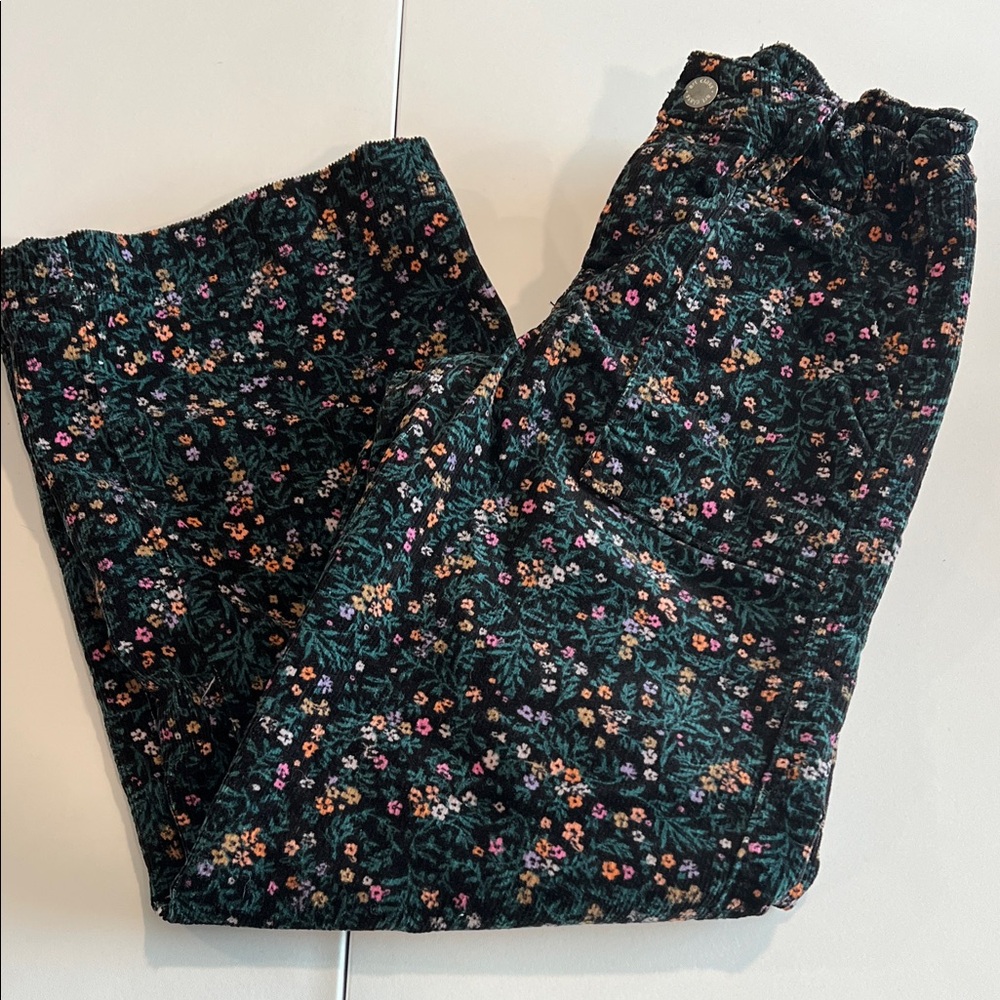 Art Class - 10, mini floral‎ corduroy wide leg pants
